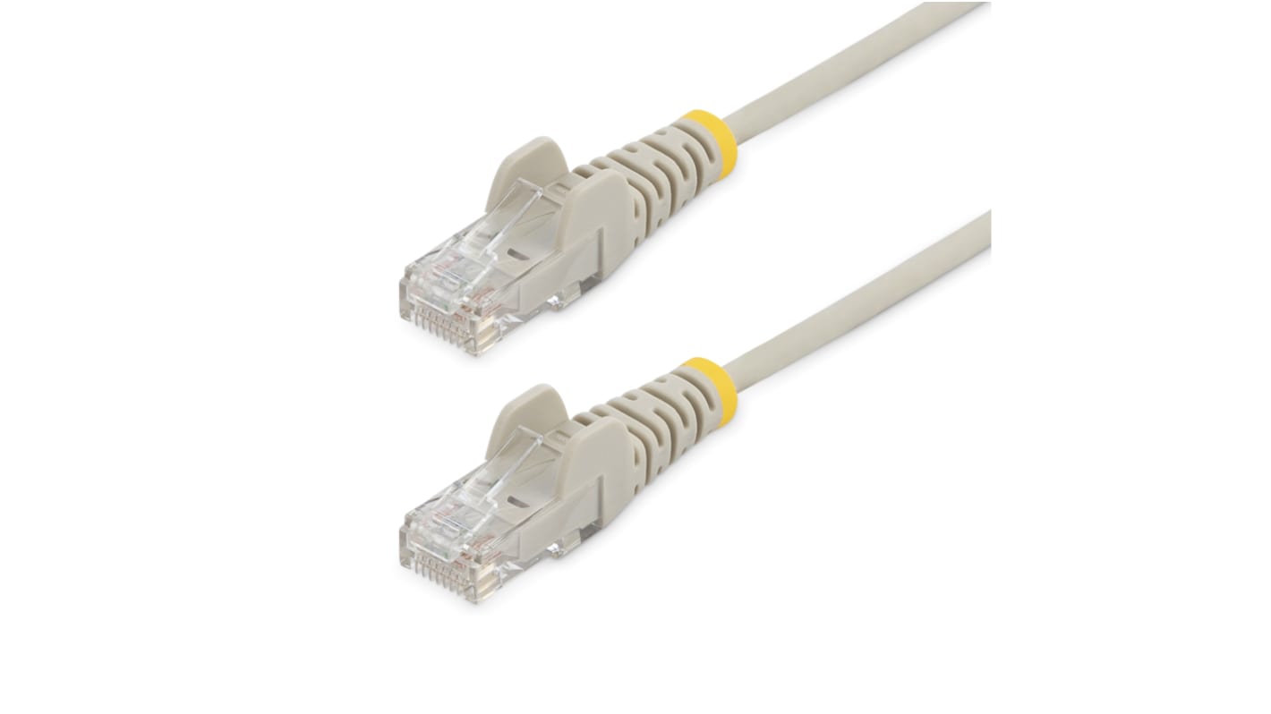StarTech.com, 0.5m Cat6, Grey RJ45 to Male RJ45 Male, U/UTP Unshielded, Terminated PVC Sheath