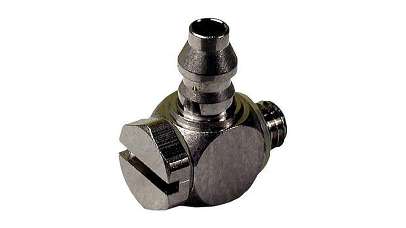 SMC M Series Elbow Threaded Adaptor, M3 Male to Barbed 4 mm, Threaded-to-Tube Connection Style