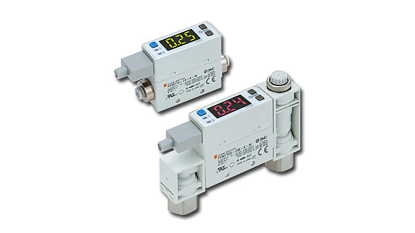 SMC PFM7 Series Flow Switch Flow Switch, 2 L/min Min, 100 L/min Max