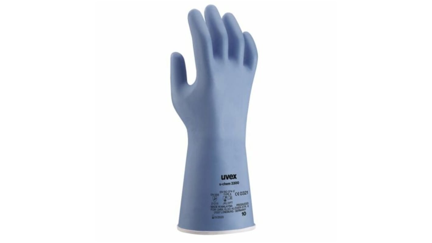 uvex u-chem 3300 Arbeitshandschuhe Größe 11 Chemikalienbeständig Bambusfaser, Nylon Blau 1Paar