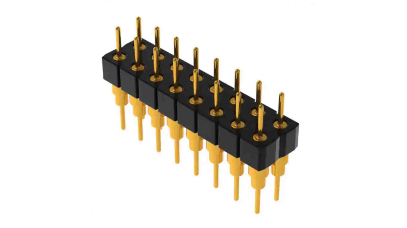 Samtec BBD Series Vertical Through Hole Pin Header, 8 Contact(s), 5.35mm Pitch, 2 Row(s), Unshrouded