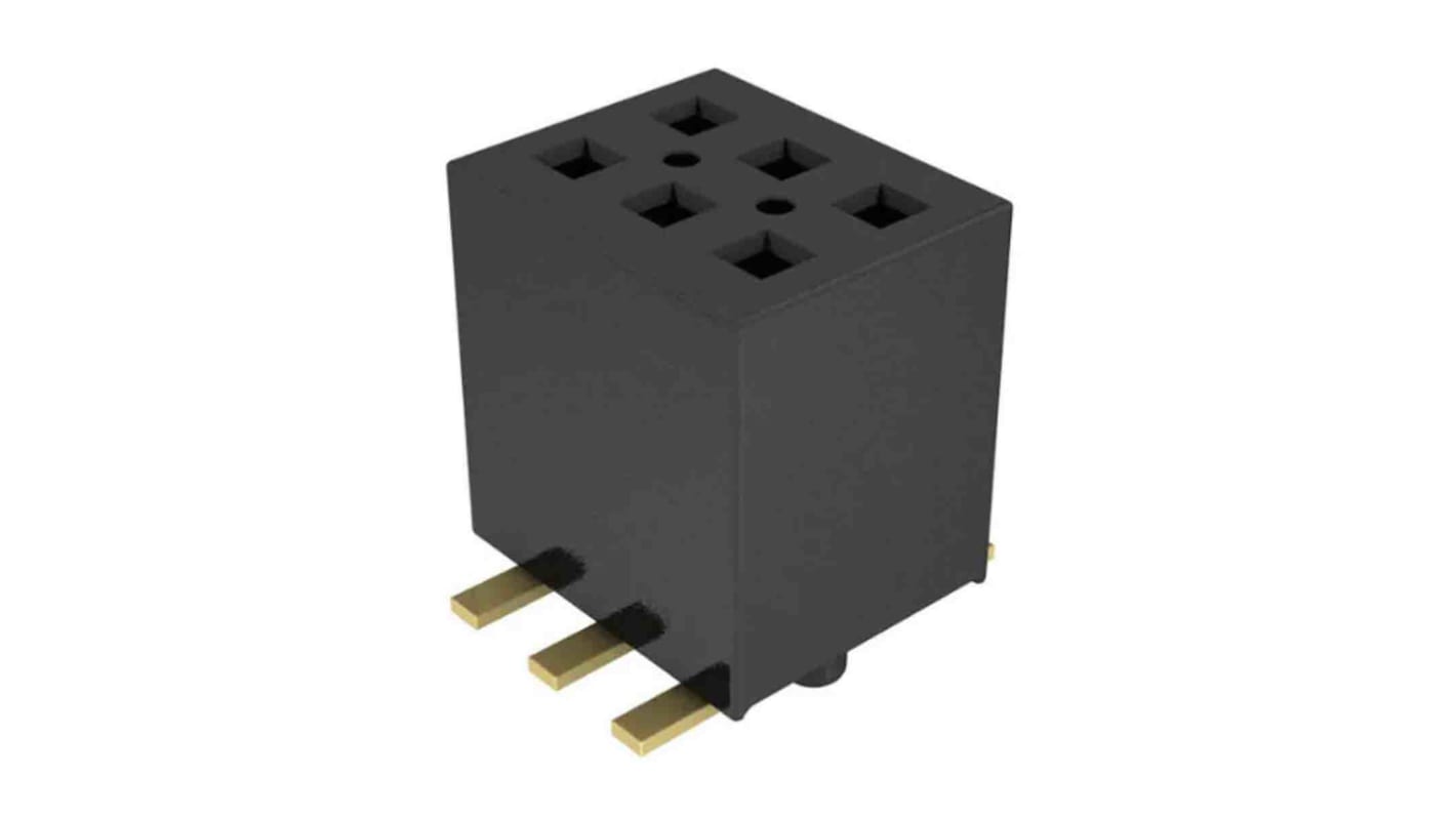 Presa PCB Samtec, 3 vie, 2 file, passo 1.27mm, Montaggio superficiale