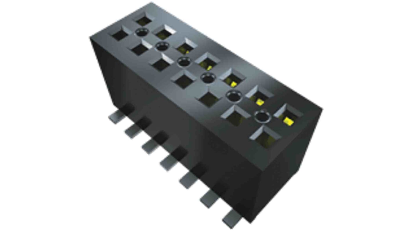 Samtec FLE Series Straight Surface Mount PCB Socket, 100-Contact, 2-Row, 1.27mm Pitch, Solder Termination