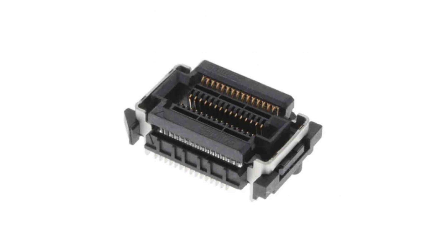 Samtec FS5 Series Vertical Surface Mount PCB Socket, 15-Contact, 2-Row, 0.5mm Pitch, Press-In Termination