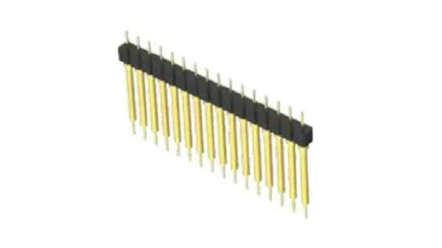 Samtec BBS Series Vertical Through Hole Pin Header, 14 Contact(s), 2.54mm Pitch, 1 Row(s), Unshrouded