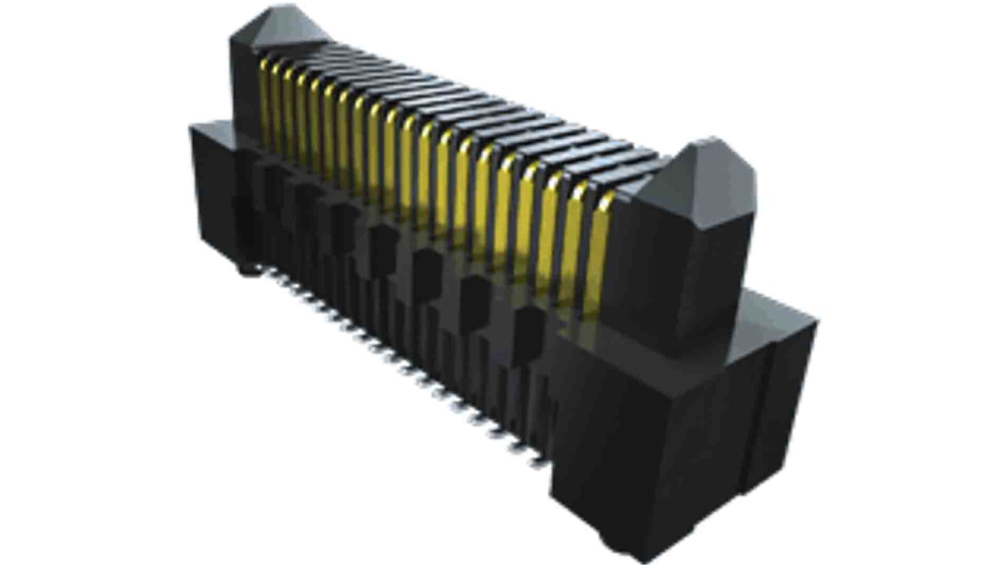 Samtec ERM8 Series Right Angle PCB Header, 100 Contact(s), 0.8mm Pitch, 2 Row(s), Shrouded