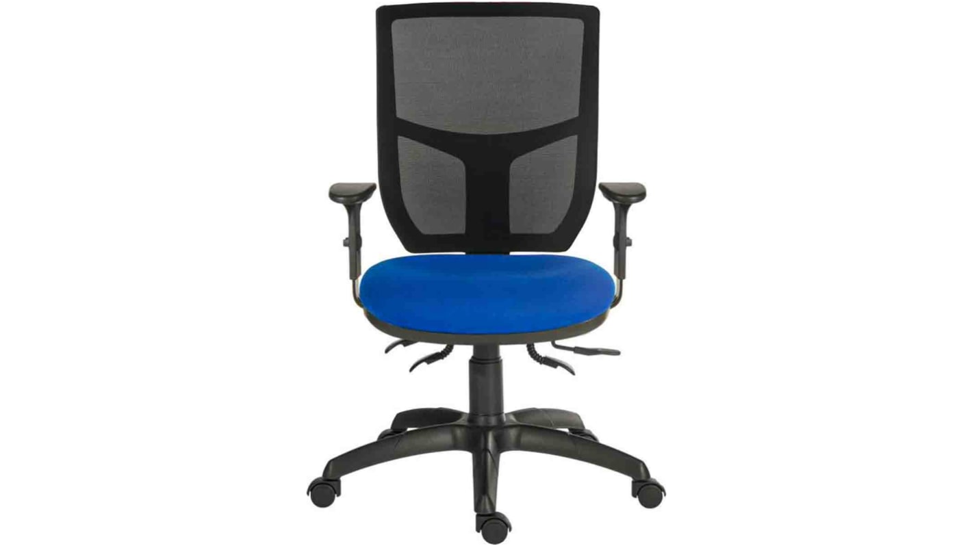 Silla oficina RS PRO de color Azul ajustable Sobre Ruedas, asiento de Tela, alt. asiento 52 → 64cm