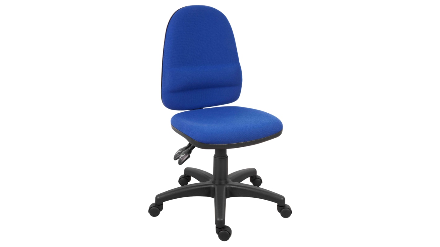 Chaise dactylo RS PRO, dossier inclinable, Hauteur d'assise 44 → 58cm, Bleu