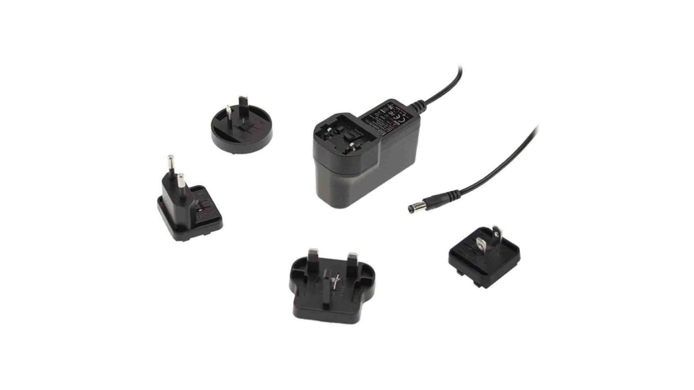 MEAN WELL 6W Plug-In AC/DC Adapter 9V dc Output, 660mA Output