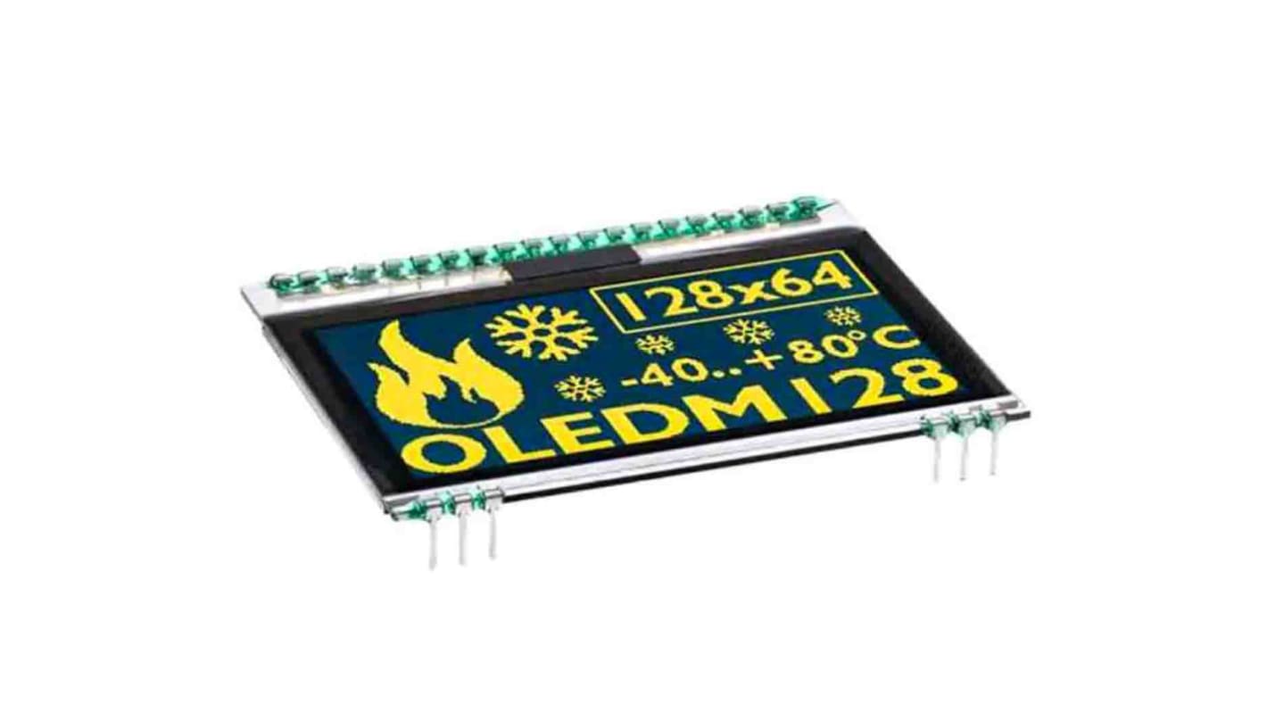 Display Visions PMOLED屏幕, 2.3in, I2C, SPI接口, 128 x 64pixels, EA OLED系列