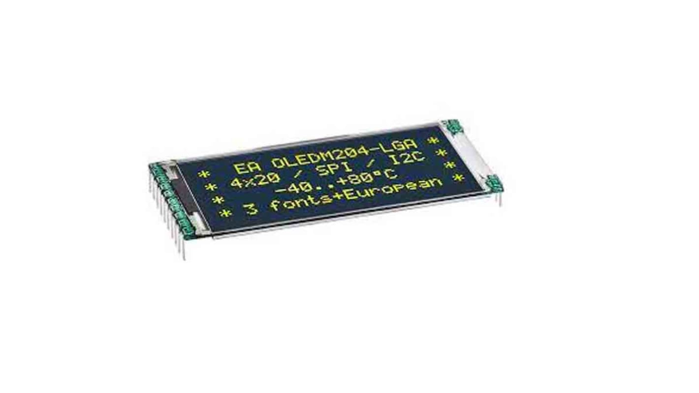 Display Visions 2.0Zoll OLED-Display 4 x 20pixels, 17 x 47 / 17:47 Gelb, I2C, SPI Interface