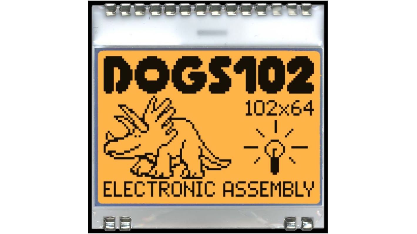 Display monocromatico LCD Display Visions, 102x64 caratteri, interfaccia I2C, SPI