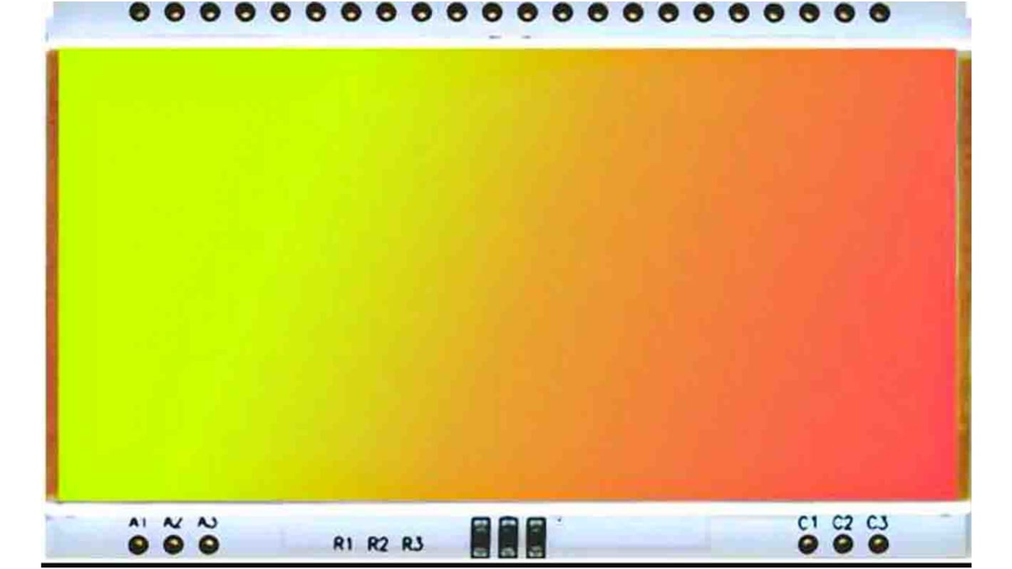 Display Visions Yellow-Green, Red Display Backlight, LED 66 x 40mm