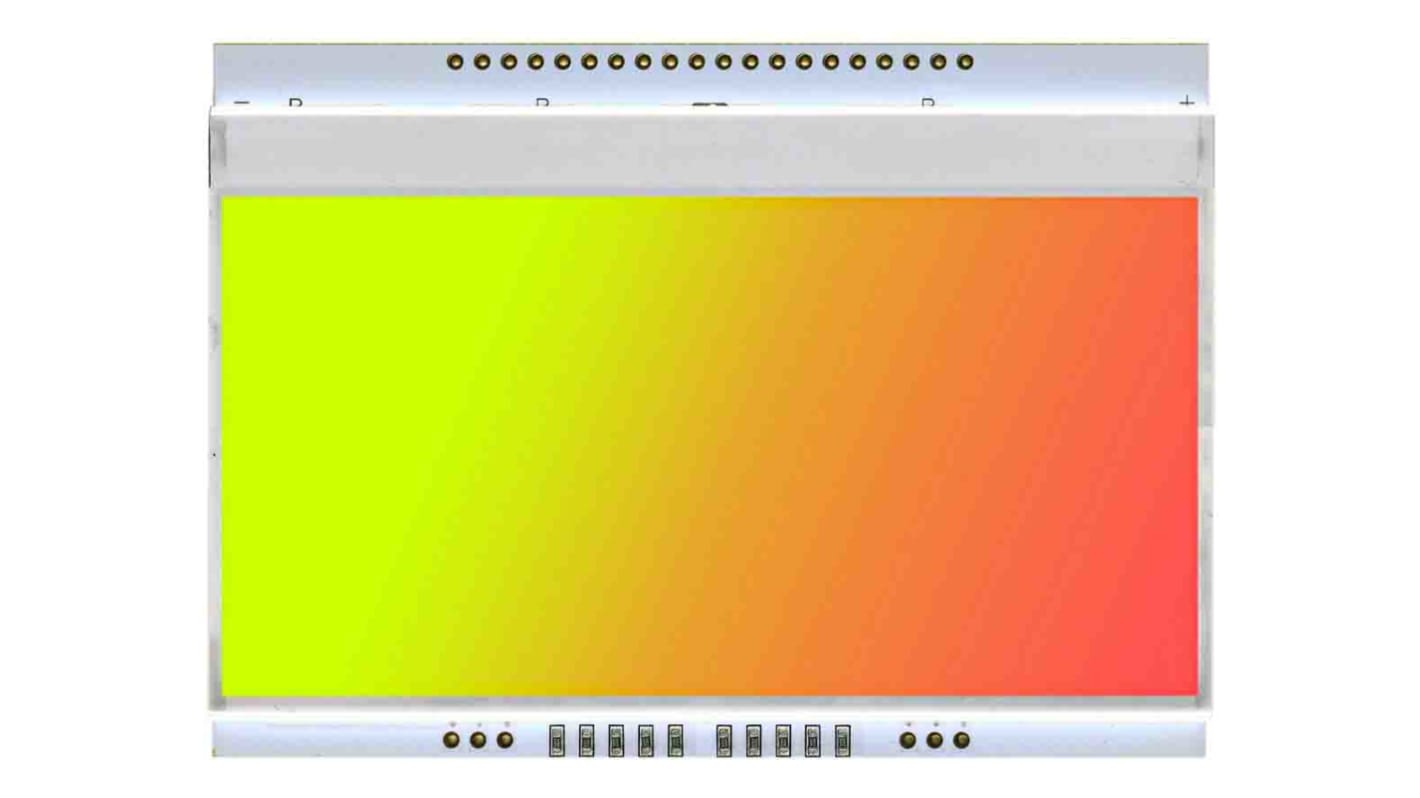 Display Visions Yellow-Green, Red Display Backlight, LED 94 x 67mm