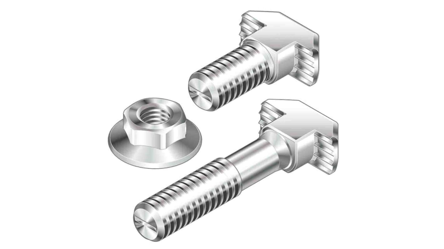 Część łącząca Śruba z łbem młoteczkowym Rozmiar rowka 10mm Bosch Rexroth Uchwyt złącza i łączenie Rozmiar gwintu M8