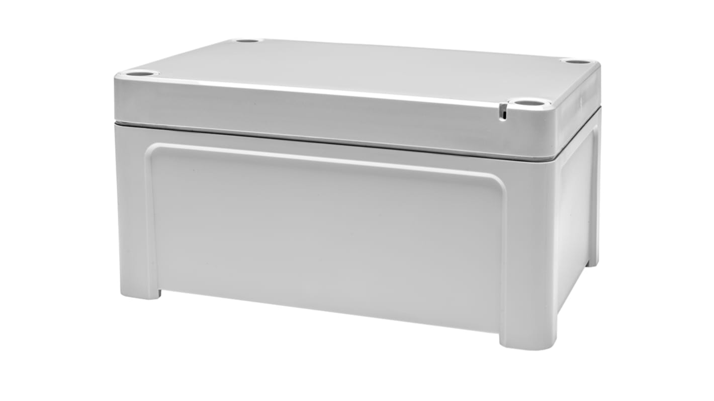 RS PRO Grey Polycarbonate General Purpose Enclosure, IP65, Grey Lid, 130 x 95 x 65mm