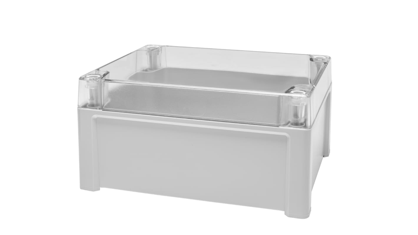 Caja de uso general RS PRO de Policarbonato Gris, 187 x 122 x 90mm, IP65