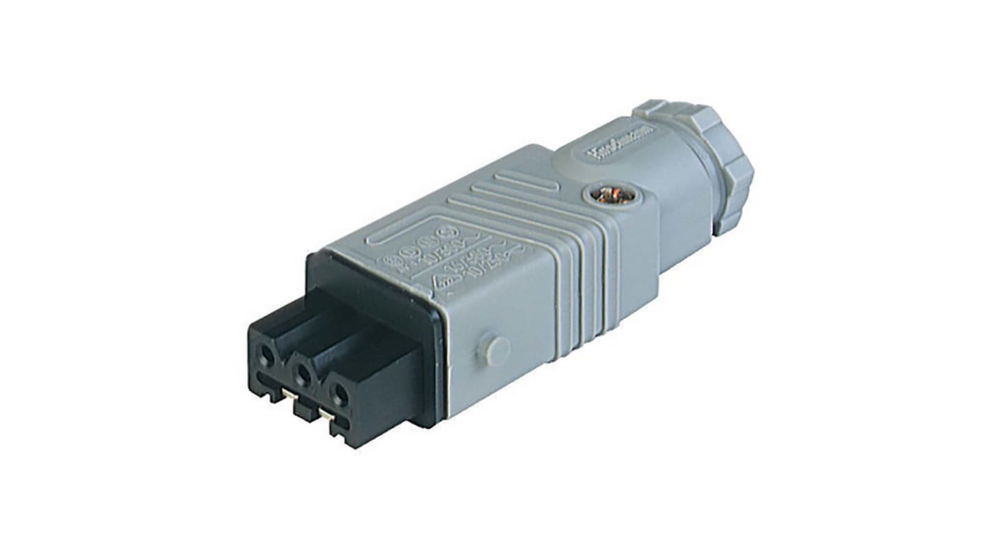 Hirschmann, ST IP54 Grey Cable Mount 3P + E Industrial Power Socket, Rated At 10A, 230 V, 400 V