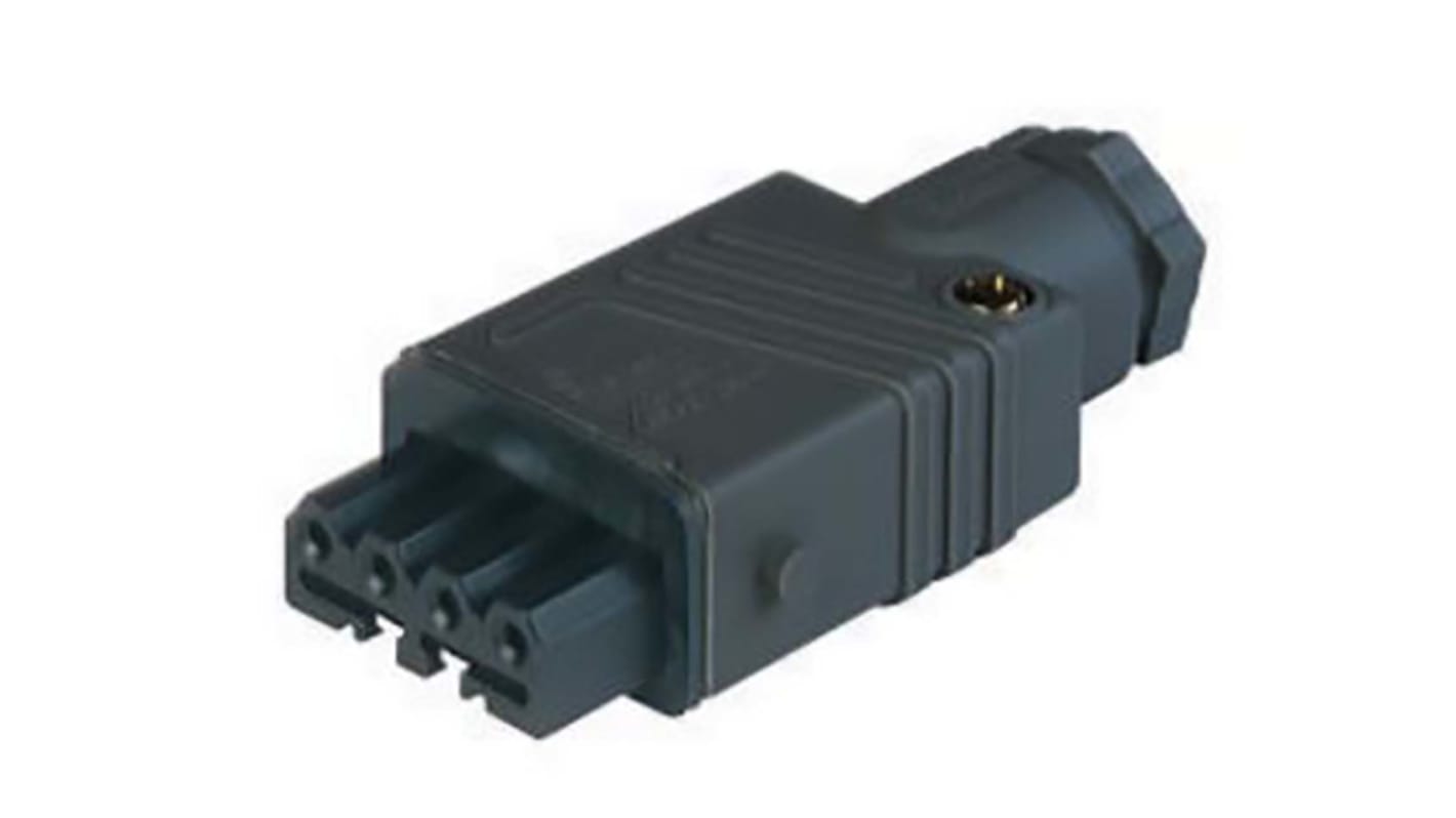 Hirschmann, ST IP54 Black Cable Mount 4P + E Industrial Power Socket, Rated At 10A, 230 V, 400 V