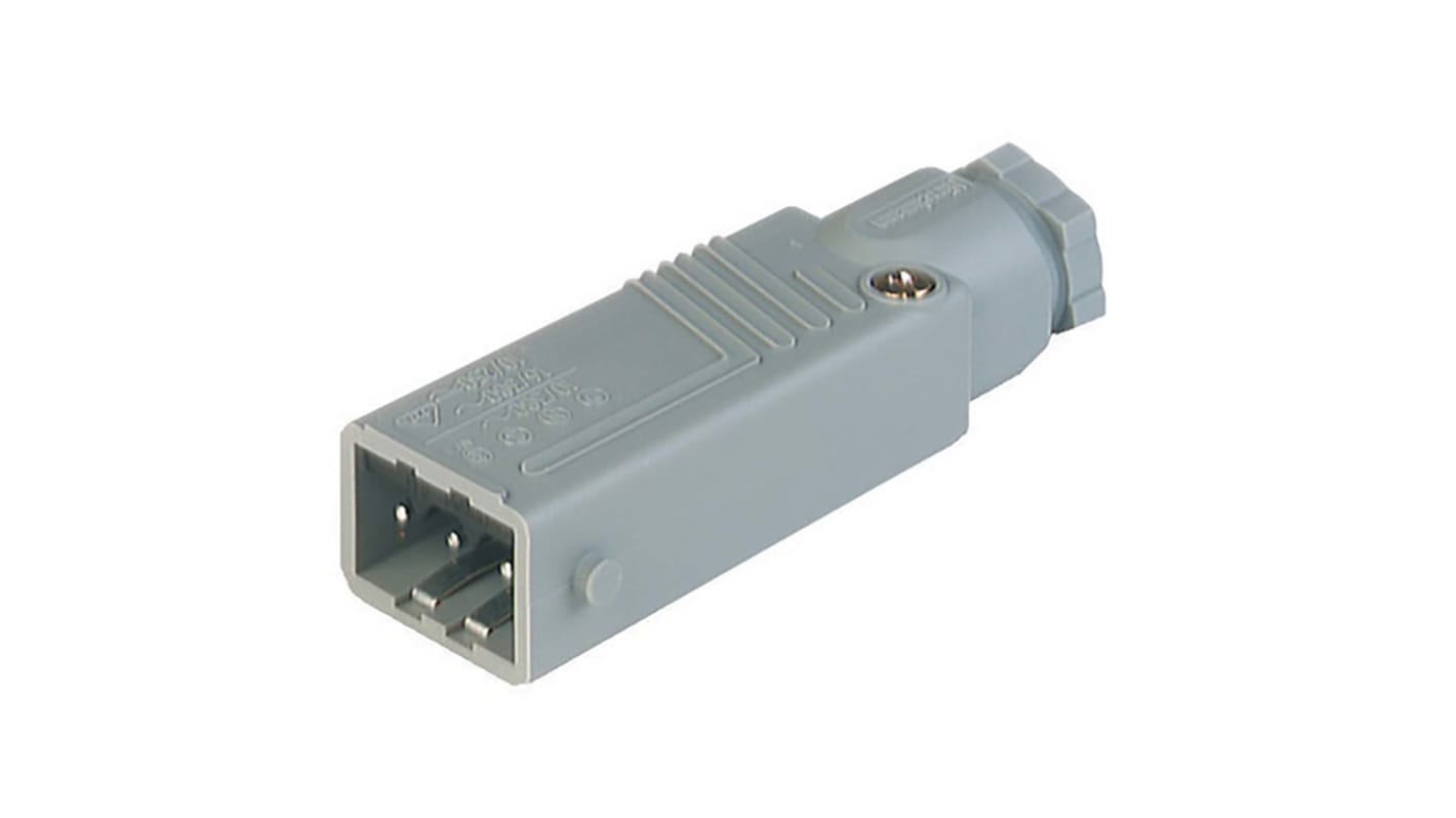 Connecteur industriel Hirschmann ST, 3P + E, 10A, 230 V ; 400 V, Montage sur câble