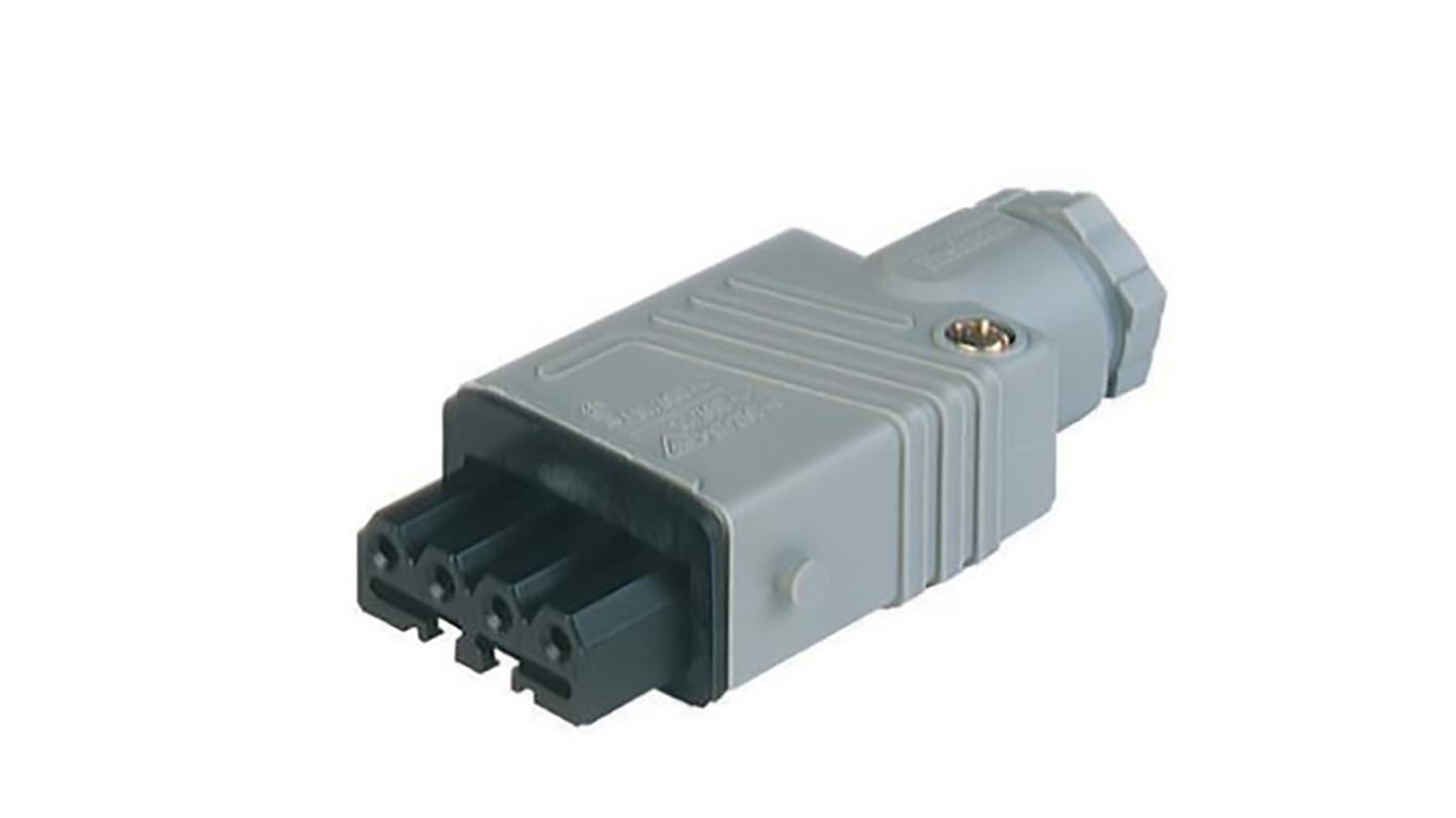 Connecteur industriel Hirschmann ST, 4P + E, 10A, 230 V ; 400 V, Montage sur câble