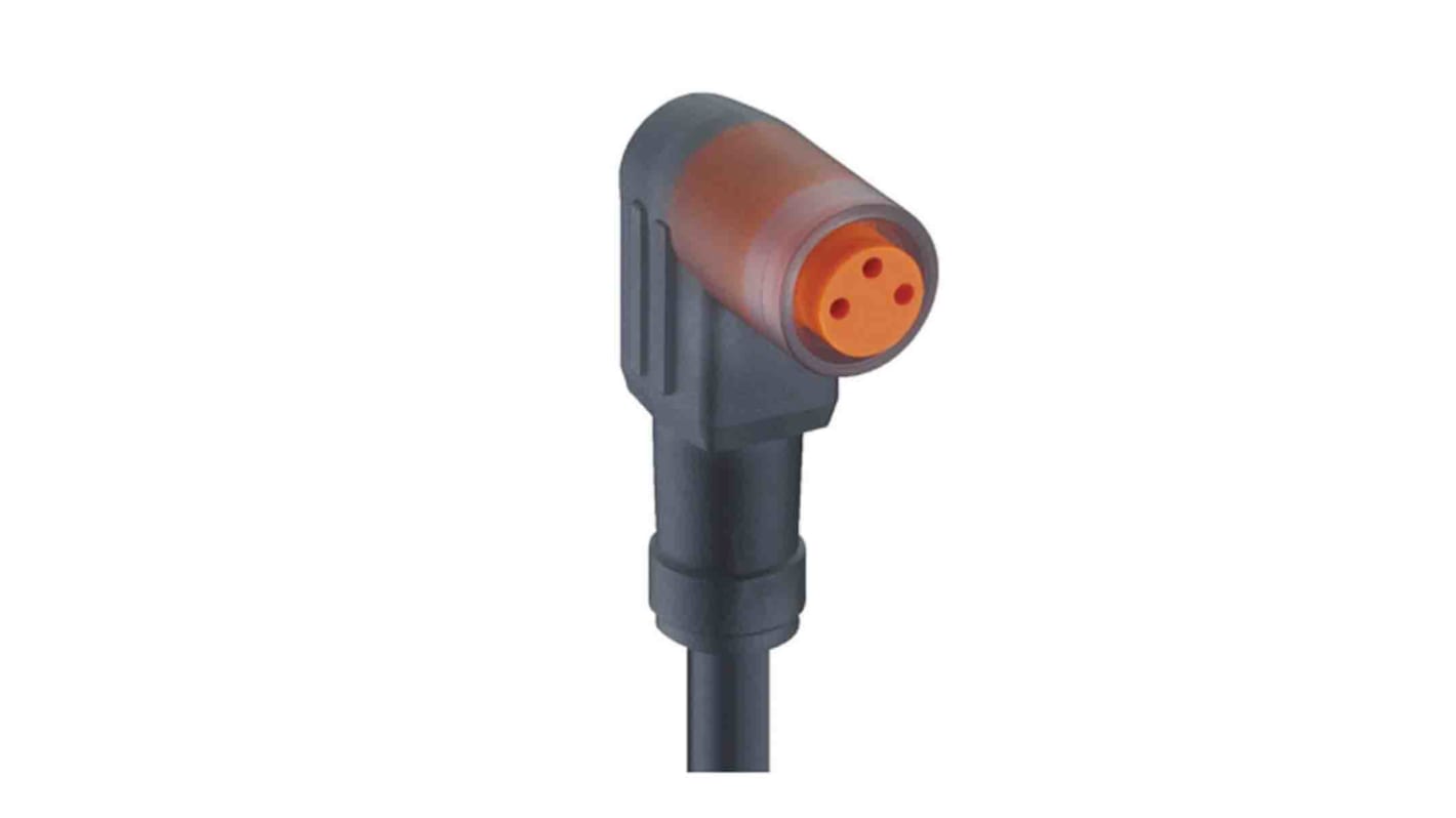 Lumberg Automation Right Angle Female 3 way M8 to Unterminated Sensor Actuator Cable, 10m