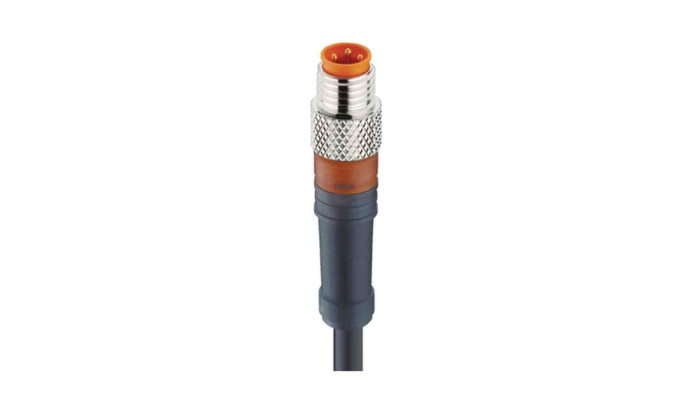 Cable de conexión Lumberg Automation, con. A M8 Macho, 3 polos, con. B Sin terminación, long. 1.3m