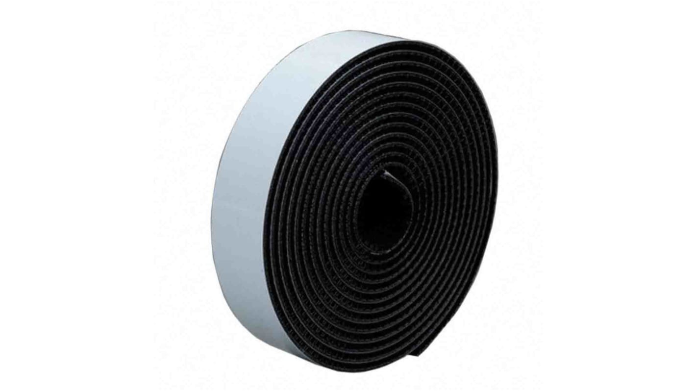 3M Black Hook & Loop Tape, 25mm x 45.7m