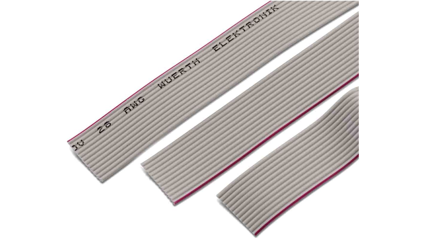 Wurth Elektronik WR-CAB Flachbandkabel , 6-adrig, Raster 1.27mm Nicht abgeschlossen 0,9 mm