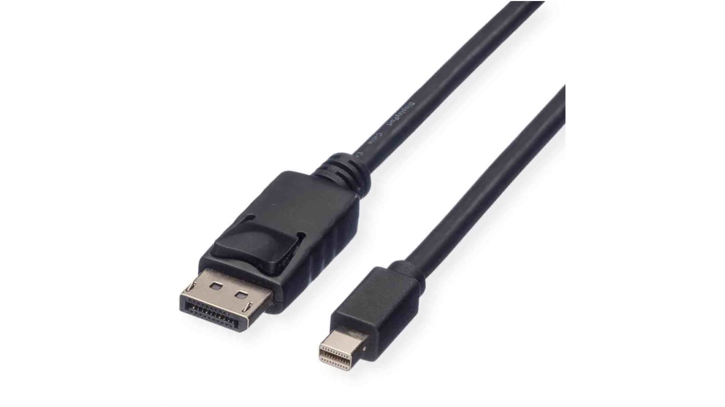 Roline Male DisplayPort to Male Mini DisplayPort  Cable, 1m