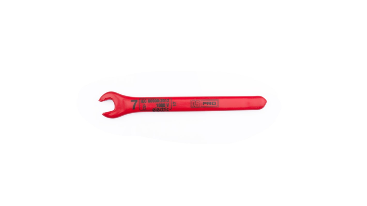Chiave aperta RS PRO, lungh. 110 mm, bocca poligonale 7mm, in Acciaio al cromo vanadio