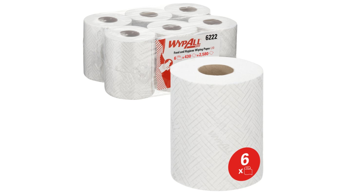 Asciugamani di carta Kimberly Clark, in Rotolo, 1 strato, 1680 fogli da 380 x 183mm