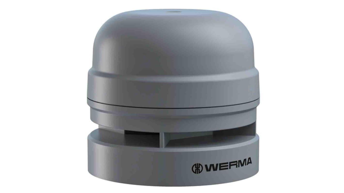 Werma EvoSIGNAL Midi Series Electronic Sounder, 12 V, 110dB at 1 m, IP66, AC, DC, 10-Tone