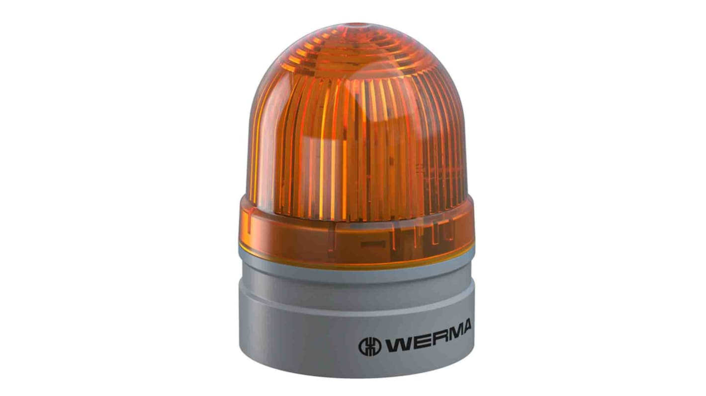 Indicador luminoso Werma serie EvoSIGNAL Mini, efecto EVS, Intermitente, LED, Amarillo, alim. 24 V