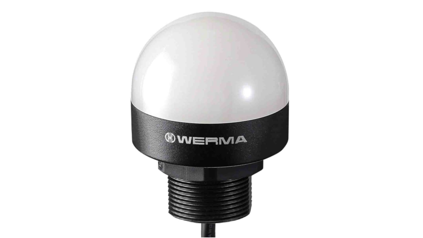 Werma MC55 Series Clear Steady Beacon, 10 → 30 V dc, Base Mount, LED Bulb, IP65