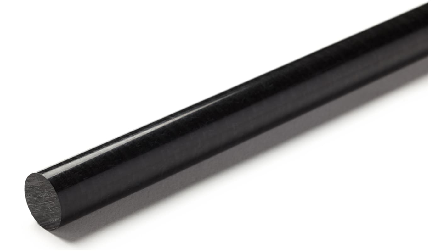 RS PRO Black Acetal Rod, 1m x 80mm Diameter