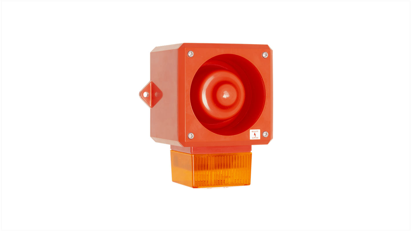 Segnalatore acustico e luminoso Clifford & Snell serie YL50, Ambra, 230 V c.a., 112dB a 1 m, IP66