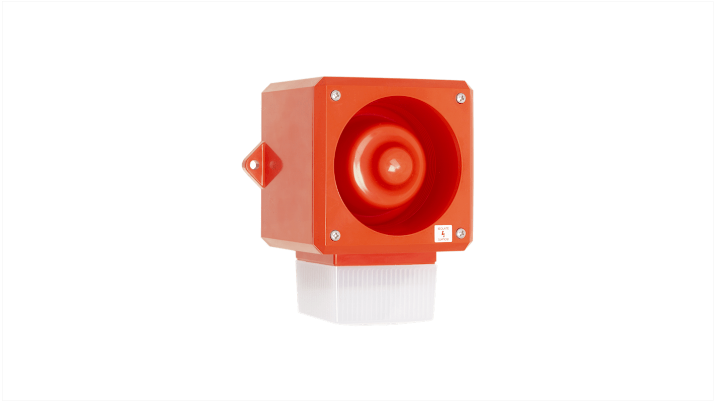 Clifford & Snell 声光报警器, 24V 直流电源, 1米外112dB, 最大112dB, IP66, 乳白色灯罩, YL50系列