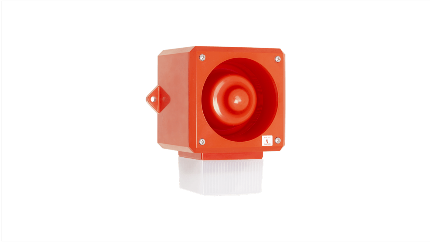 Clifford & Snell YL50 Series Opal Sounder Beacon, 115 V ac, IP66, Fixed Mount, 112dB at 1 Metre