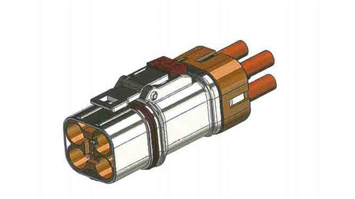 Amphenol Industrial PL084X Schwere Steckverbinder Powerlok Steckverbinder, Buchse/Stecker 4-polig, 1,0 kV / 40A,