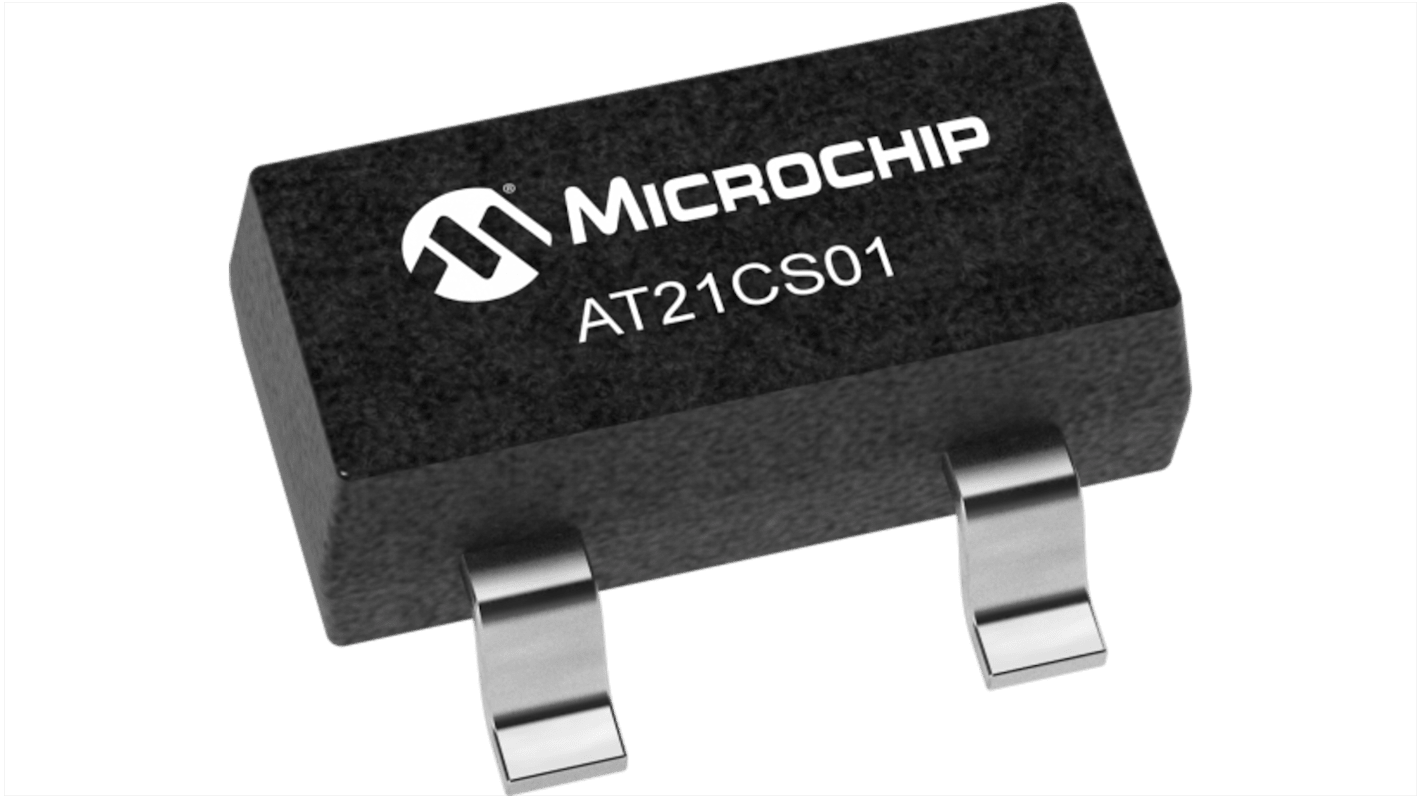 Microchip 1KbitEEPROM芯片, 串行1 线接口, SOICSOT23封装, 3引脚, 贴片安装
