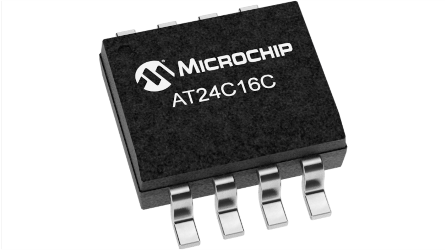 Microchip AT24C16C-SSHM-T, 16kbit EEPROM Memory Chip, 550ns 8-Pin SOIC Serial-I2C