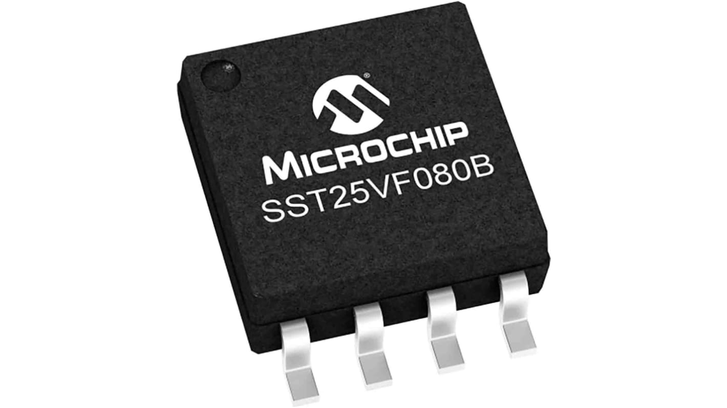 Microchip NOR 8Mbit SPI Flash Memory 8-Pin SOIJ-8, SST25VF080B-50-4I-S2AF-T