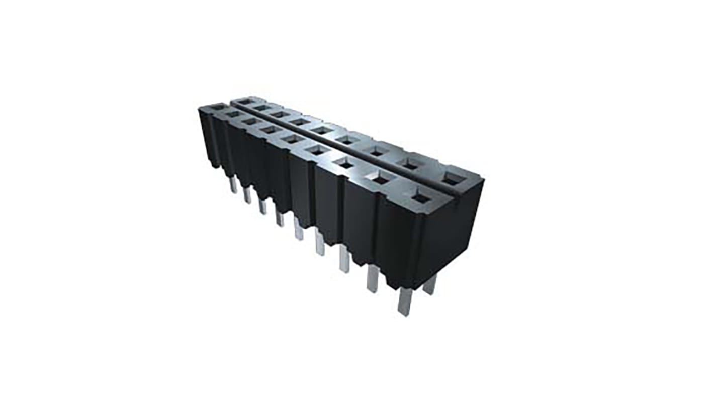 Samtec 基板接続用ソケット, 10 Pin 2 列 2.54mm ピッチ スルーホール実装