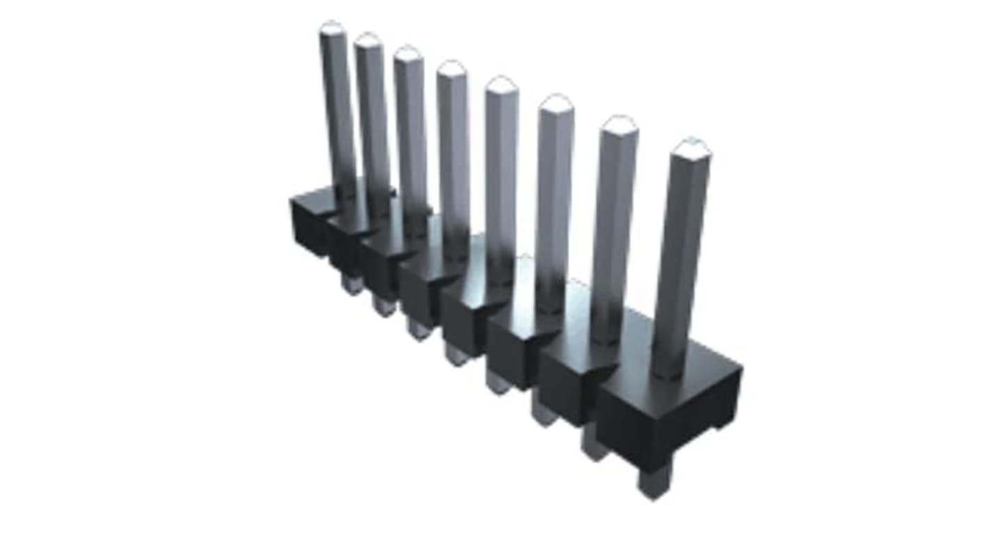 Samtec FWJ Series Straight Pin Header, 4 Contact(s), 3.96mm Pitch, 1 Row(s), Unshrouded