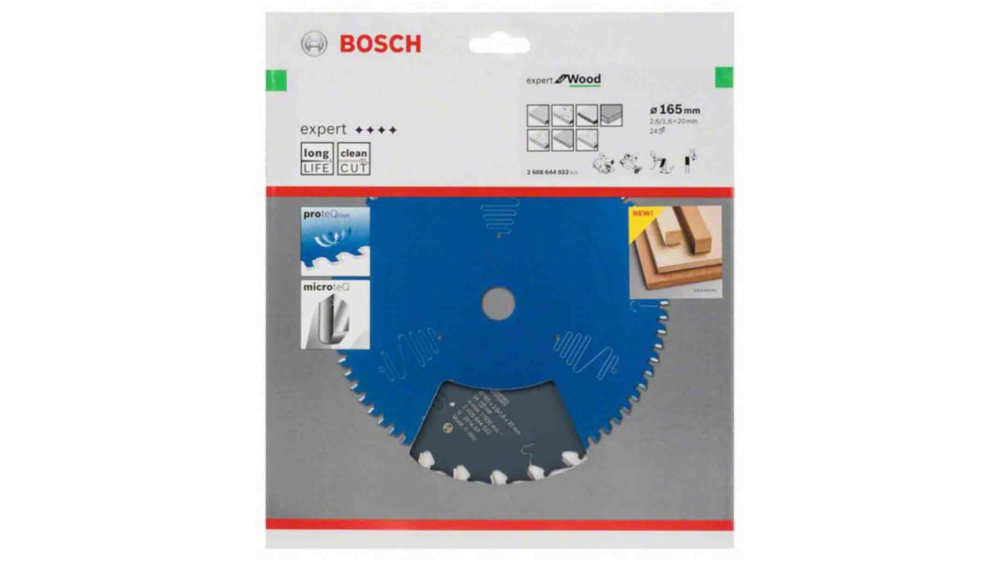 Bosch Wolframcarbid Kreissägeblatt, Ø 165mm, Stück