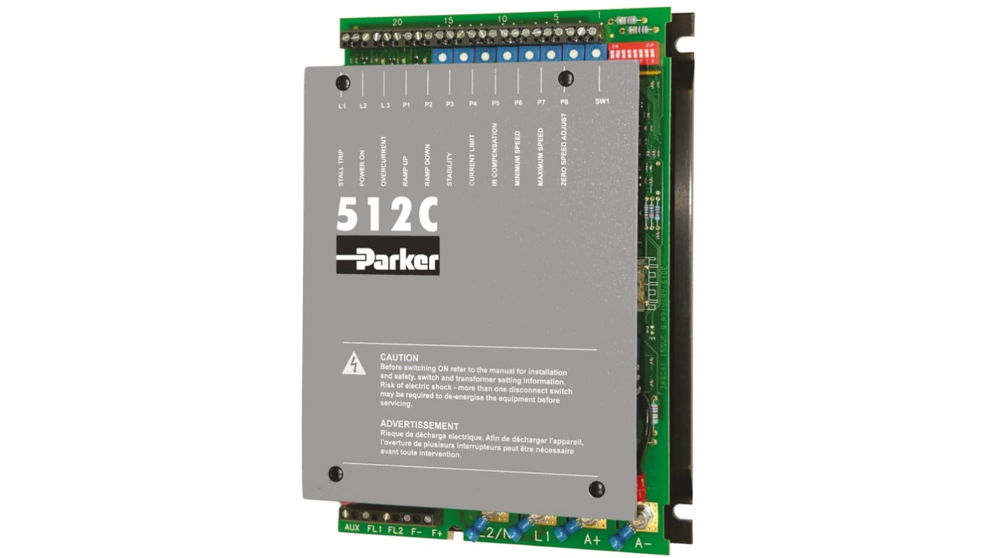 Parker DC Motor Controller, 110 → 115 V, 220 → 240 V, 380 → 415 V, 1 Phase, 4 A, 360 V dc