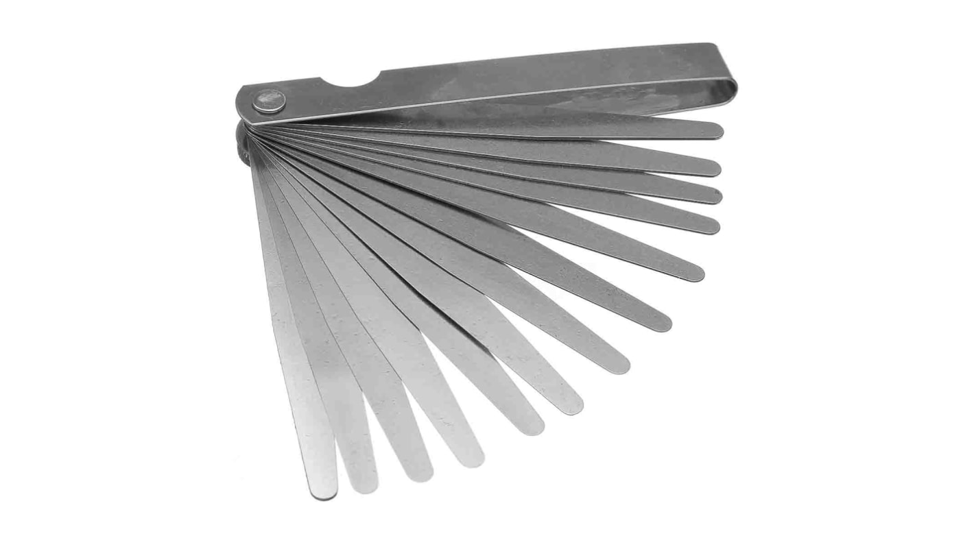 RS PRO Steel Feeler Gauge, 13 Blades, With UKAS Calibration