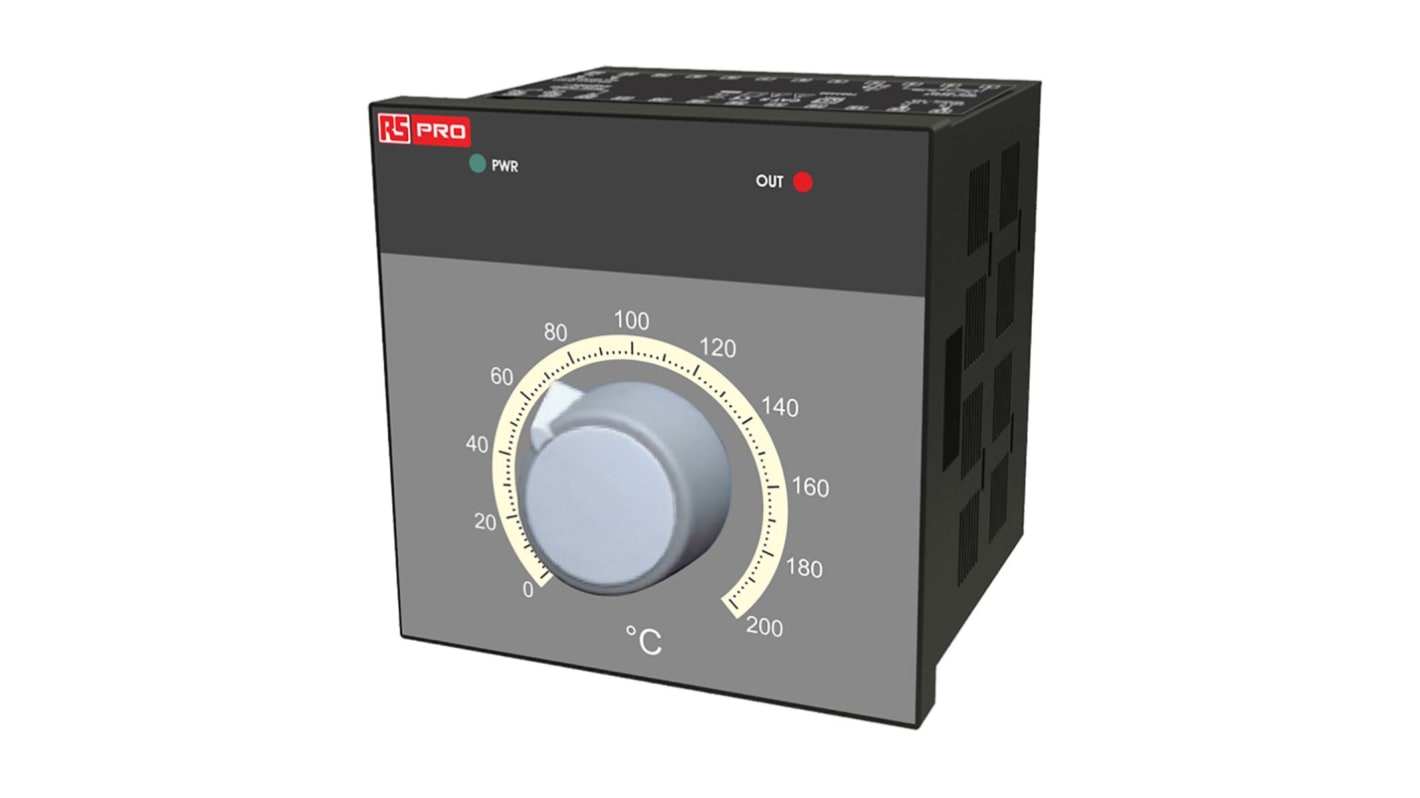 RS PRO On/Off Temperature Controller, 72mm 1 Input, 2 Output Analogue Relay, 230 V ac Supply Voltage