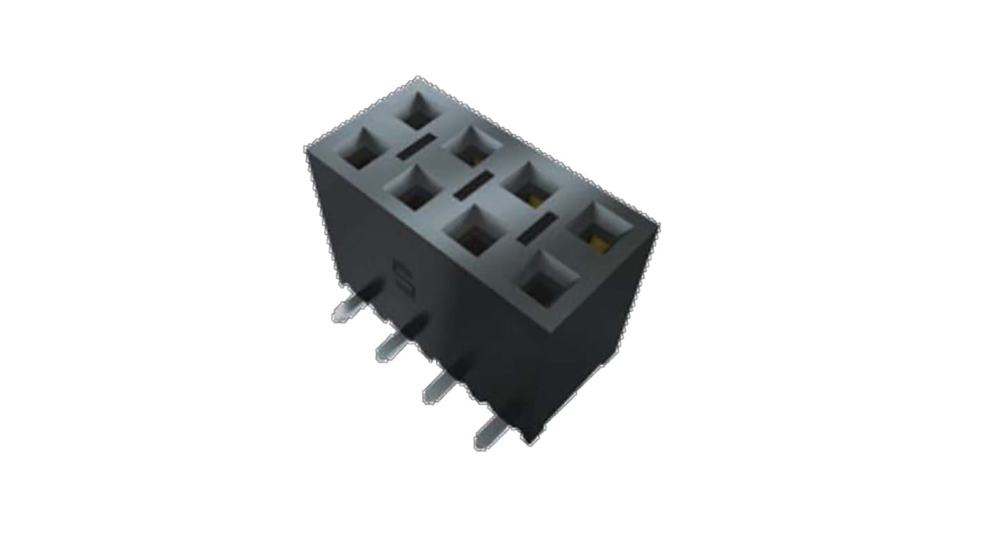 Samtec 基板接続用ソケット, 6 Pin 2 列 2.54mm ピッチ 表面実装